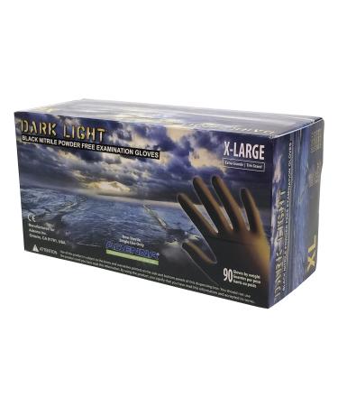 Adenna DLG Black Nitrile Powder Free Exam Gloves X-Large (Pack of 90) 1