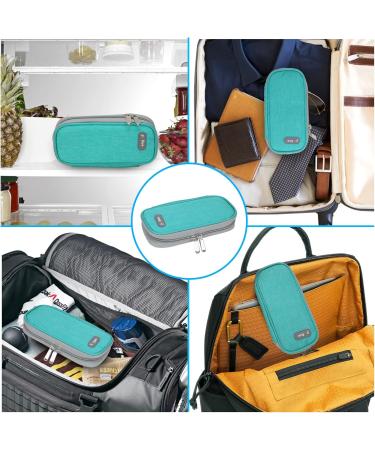 Youshares Insulin Cooling Bag - Diabetic Case with 2 Nylon Packs | Safe & Cold Insulin Pen Cool Box (Green) - Buy Online on GoSupps.com
