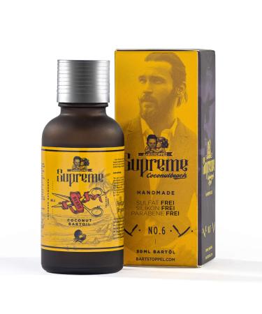 Bartstoppel Cocos Bartstoppel Supreme Men's Beard Oil - Tropical Scent - Daily Beard Care - Against Dandruff - Vegan Oil - Castor Oil for