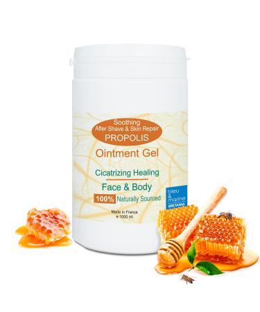 Propolis Gel Propolis Bio Pure 1000ml Nettoyant facial Cr me Visage Hydratation de la peau et des l vres Cr me Cicatrisante After Shave Soulagement des d mangeaisons et irritations Apr s Soleil