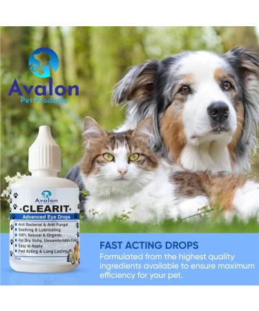 CLEARIT Pet/Dog/Cat Super Effective Advanced Eye Drops 30ml Anti Bacterial Soothing Lubricating 100% Natural & Organic Support Eye Function - Buy Online on GoSupps.com