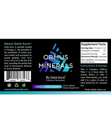 Gold Aura Monoatomic Ormus Minerals 60ml - Pure Monoatomic Gold for Enhanced Wellness - Buy Online on GoSupps.com