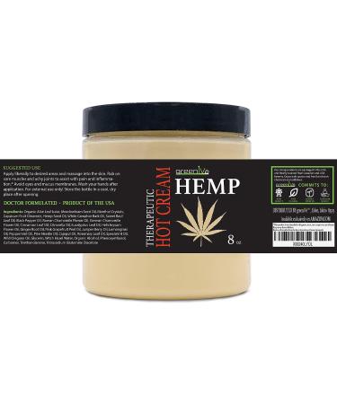 GreenIVe Hemp Hot Cream 8 oz Jar - Soothing Moisturizing Cream on Amazon - Buy Online on GoSupps.com