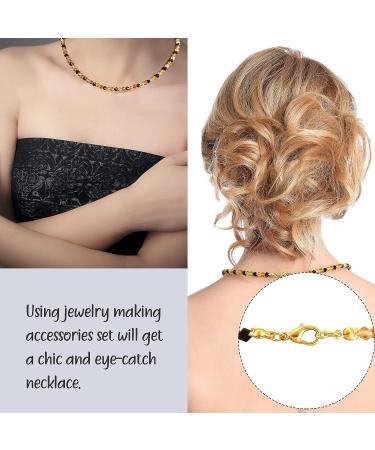 450-Piece Jewelry Making Kit - Bead Tips, Jump Rings, Lobster Clasps for DIY Crafts (Gold) - Buy Online on GoSupps.com