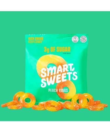 SmartSweets Peach Rings - Guilt-Free Candy, 1.8 OZ | Low Sugar, Vegan Treats - Buy Online on GoSupps.com