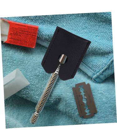 Adocarn Leather Razor Cover Set | 2-Piece Protective Shaving Case & Portable Shaver Bag | Premium Leather Storage for Razors - Buy Online on GoSupps.com