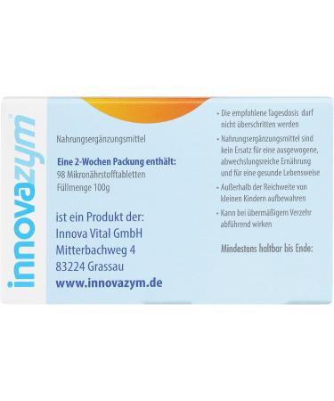 Buy Innovazym Multi-Enzyme Complex - 98 Tablets | Medical Research Society Formula with Lysozyme Papain Bromelain Q10 & Vitamins | Fast International Shipping - Buy Online on GoSupps.com