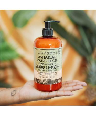 Urban Hydration Jamaican Castor Oil Shampoo & Detangler - Sulfate-Free Paraben-Free Hydrating & Repairing for All Hair Types - 16.9 Fl Oz - Buy Online on GoSupps.com