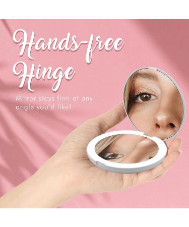 MIRRORVANA Mini Folding LED Compact Mirror 7X Magnification - Perfect Gift for Wife on Birthdays, Mother's Day, Valentine's Day & More - Buy Online on GoSupps.com
