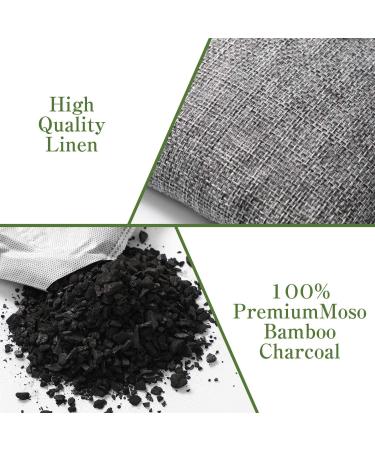 Bamboo Charcoal Air Purifying Bag 4 - Pack Naturally Freshen Air with Powerful Activated Charcoal Bags Odor Absorber Kid and Pet-Friendly Air Fresheners for Home or Car by Expower 4 x 200g - Buy Online on GoSupps.com