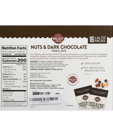 Wellsley Farms Nut Dark Chocolate Trail Mix - 16 Count, 20 Oz - Buy Online on GoSupps.com