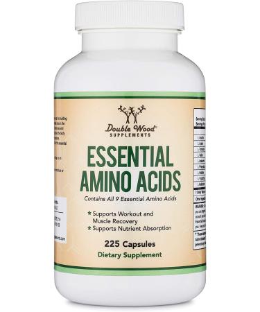Essential Amino Acids Powder Blend - 1g Per Serving | 225 Capsules by Double Wood Supplements - Buy Online on GoSupps.com