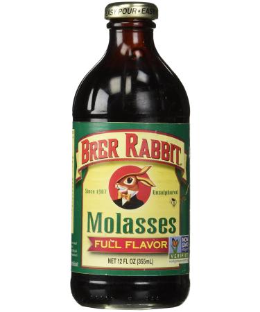 Brer Rabbit Full Flavor All Natural Unsulphured Molasses (Pack of 2) 12 oz Jars