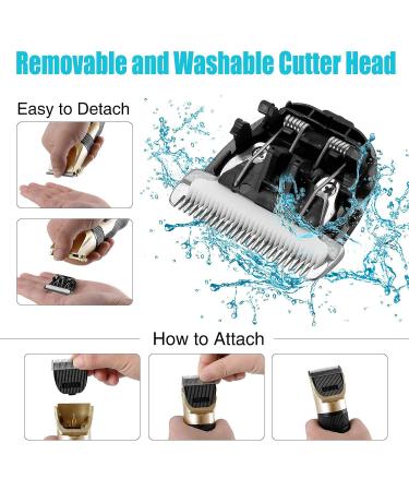 Bonve Pet Dog Clippers - Professional Low Noise Rechargeable Grooming Kit for Dogs, Cats, and Other Pets - Gold - Buy Online on GoSupps.com