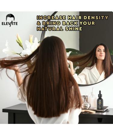 ELEVATE Hair Growth Oil - Biotin & Minoxidil Serum for Stronger, Thicker Hair | Natural Treatment to Stop Thinning & Hair Loss - Men & Women 2oz - Buy Online on GoSupps.com