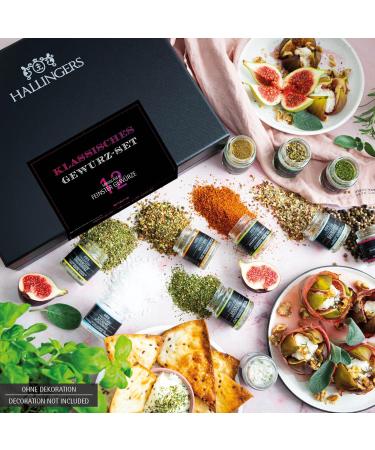 Hallingers Classic Spice Set - Handmade 12 Spice Gift Set | Perfect for Mother's Day & Father's Day | Unique Global Flavors - Buy Online on GoSupps.com