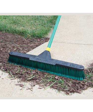 Quickie Bulldozer Smooth Surface Push Broom 24 inch, Black, Sweep and Clean Tile/Sealed Concrete/Other Hard Flooring, Indoor/Outdoor Use, Heavy Duty Cleaning (533) Smooth Surface 24 Inch Standard