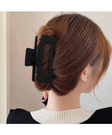 6 Pcs Hair Claw Clips - 3 Square Matte & 3 Metal Hair Clips for Women/Girls | Non-Slip Strong Hold - Buy Online on GoSupps.com