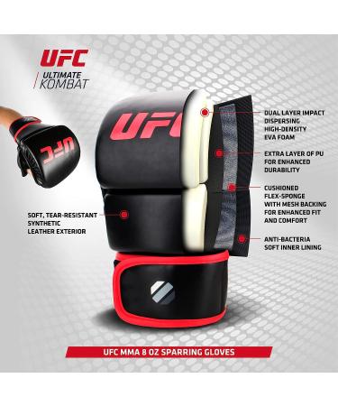 UFC 8oz MMA Sparring Gloves | White | Small/Medium Size - Buy Online on GoSupps.com