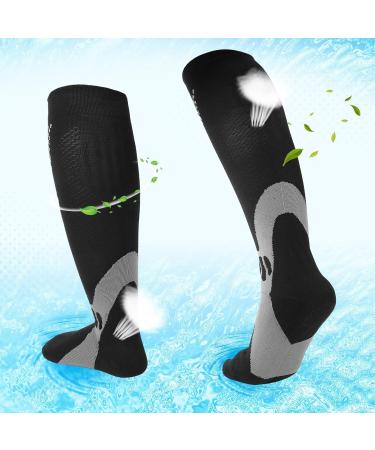 Apricitie Compression Stockings for Women & Men | 15-20 mmHg High Comfort Thrombosis Socks for Sports Travel & Fitness - 3 Pairs Gray - Buy Online on GoSupps.com
