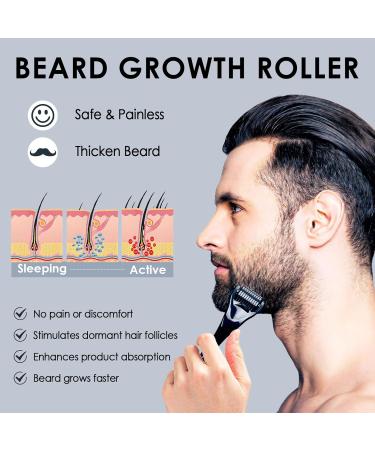 60ml Huile barbe homme Huile Pousse Barbe avec Rouleau Barbe Kit de soins de barbe pour hommes Soin Barbe Homme pour le soin quotidien de la barbe de enti re Cadeau Homme - Buy Online on GoSupps.com