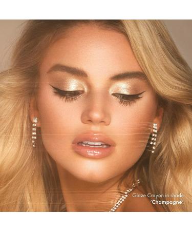 ICONIC Glaze Crayon Dual-Ended Glitter Eyeshadows - Champagne | Sparkling Wet-Look Glazed Effect - Buy Online on GoSupps.com