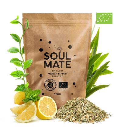 Soul Mate Org nica Menta Limon 1 kg |Organic mate tea from Brazil 1000 g |Mate tea + mint and lemon |Refreshing mixture |Perfect in cold and warm formWith an ecological certificate