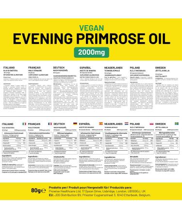 Evening Primrose Oil 1000mg with Vitamin E & B6 90 Capsules | High GLA Content | UK Manufactured Under GMP | Prowise Healthcare - Buy Online on GoSupps.com