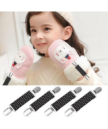 Mitten and Hat Clips - Secure Attachment for Gloves and Beanies - 2 Sets in Black - Ideal for Toddlers Playing in Snow - Never Lose Mittens Again - Buy Online on GoSupps.com
