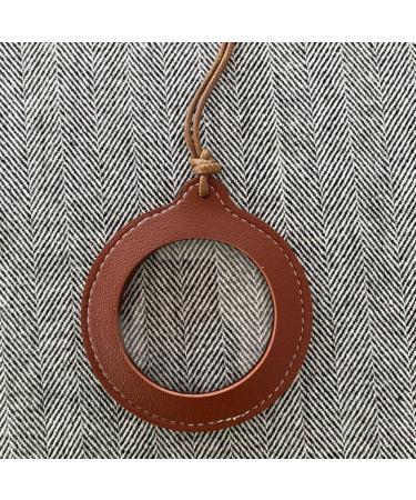 Magnifying Glass Necklace Vintage Leather Strap Necklace Magnifying Glass Magnifier Pendant Magnifier for Book Magnifier Pendant Leather Holder - Buy Online on GoSupps.com