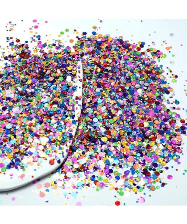 Shape Glitter - 2oz Mixed Chunky Glitter Dots for Tumblers Nails & Resin | Colorful Nail Sequins - Buy Online on GoSupps.com