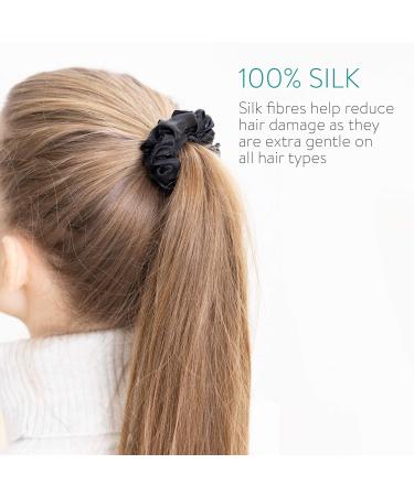 Navaris Silk Hair Scrunchies - 2-Pack Hair Ties & Bands for Ponytails & Braids - Best Hair Accessories for Women - Buy Online on GoSupps.com