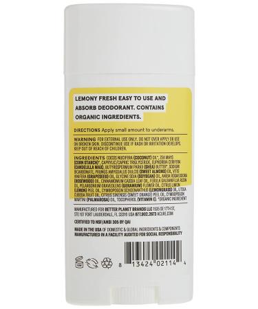 Acure Lemony Fresh Deodorant - Invigorating Lemon Verbena, 2.25 oz - Buy Online on GoSupps.com