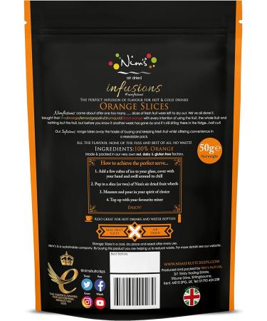 Nim's Air Dried Cocktail Dring Garnish Slices Vegan Vegetarian Healthy (Orange) - Buy Online on GoSupps.com