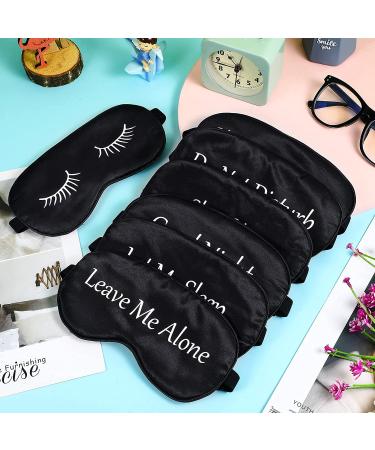 Silk Eye Mask Set for Women and Men - 8 Pieces Soft Blackout Blindfold for Full Night's Sleep, Travel, Nap, Meditation - Adjustable Strap, Dark Colors - Buy Online on GoSupps.com