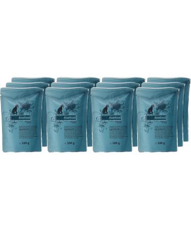Dogz Finefood Wet Dog Food - No. 12 Wild & Herring | Grain-Free Sugar-Free High Meat Content | 12 x 100g Bags - Ideal for Dogs & Puppies - Buy Online on GoSupps.com