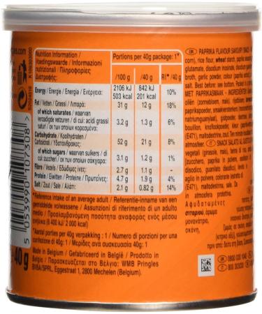 Pringles Paprika Crisps 40g - Delicious Paprika Flavor (Pack of 1) - Buy Online on GoSupps.com