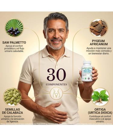 TODICAMP Prostate Support Supplement Formula with Saw Palmetto Extract and Bladder Control Complex - 30 Day Supply - Buy Online on GoSupps.com