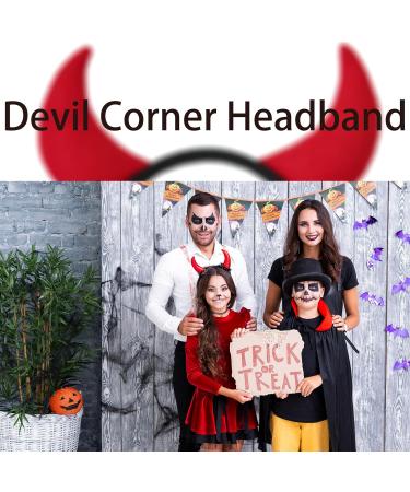 SONGQEE Devil Horns Headband Red Halloween Headband for Women Devil Horns Headband for Girls Demon Horns Hair Bands for Halloween Accessories - Buy Online on GoSupps.com