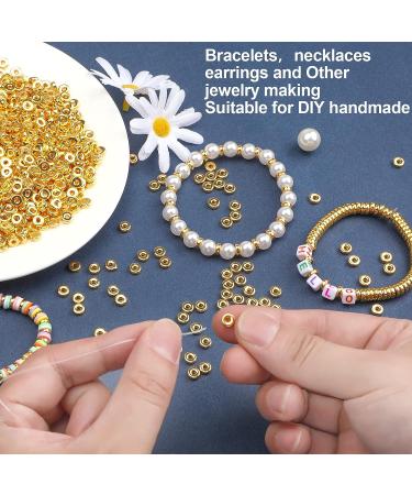 1500pcs 6mm Gold Flat Round Spacer Beads - DIY Jewelry Making Supplies - Buy Online on GoSupps.com