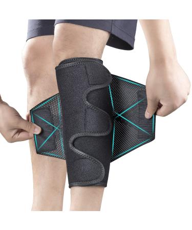 Calf Brace Leg Compression Sleeves for Men & Women Shin Splints for Calf Muscle Wrap Diamond-shaped Elastic Band for Pressure fit Swelling Varicose Vein Pain Relief Running Hiking Fitness -S/M