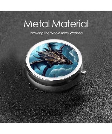 Flying Dragon Round Pill Box | 3 Compartment Travel Organizer | Portable Pill Box for International Travel - Buy Online on GoSupps.com