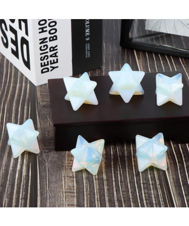 Artistone Opalite Crystal Merkaba Star Healing Crystal Set Hand Carved Gemstone Merkaba Chakra Spiritual Reiki Stones for Christmas Thanks-Giving Decorations(Pack of 2) - Buy Online on GoSupps.com