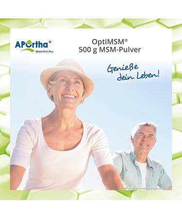 Aportha Optimsm MSM Powder 500g | 99.9% Pure Vegan Methyl Sulfonyl Methane | Gluten-Free Lactose-Free Allergen-Free - Buy Online on GoSupps.com