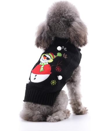 Christmas Dog Sweater - Warm Turtleneck Knitwear for Puppies | Festive Holiday Petwear with Snowman Design | Perfect Gift for Dogs - Buy Online on GoSupps.com