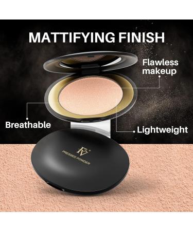 FV Setting Powder Medium Coverage and Long Lasting Compact Face Powder Shine Control Pressed Powder with Mattifying Finish for All Skin Types Silky Makeup Powder No Caking on Fine Lines and Pores 8g (Classic Ivory) - Buy Online on GoSupps.com