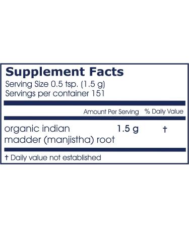 Organic Manjistha Lymphatic Cleanse Supplement - 100% Organic Powder for Blood, Liver & Kidneys | 8oz - 227g - Buy Online on GoSupps.com