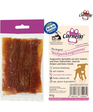 Carnello Puppy Treats - Grain-Free Chewing Bones & Dog Snacks (3 x 60g Pack) - Healthy Chicken Flavor - Buy Online on GoSupps.com