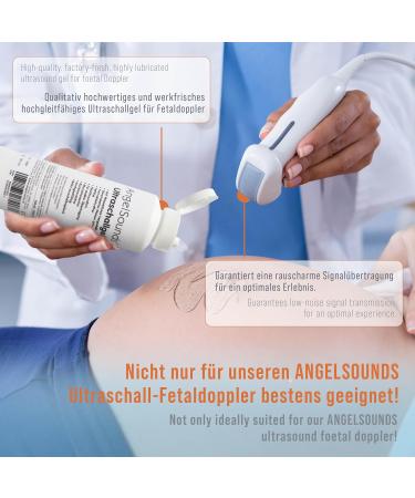Buy AngelSounds Ultrasound Gel 250ml - Fetal Doppler & Sonography Transmission Gel - Best Contact Gel for Ultrasound Devices - International Shipping Available - Buy Online on GoSupps.com