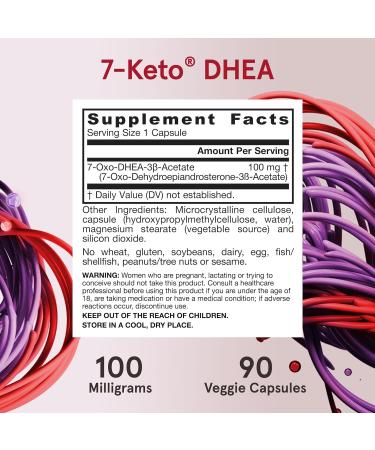 Jarrow Formulas 7-Keto DHEA 100 mg - 90 Veggie Caps for Enhanced Metabolism - Buy Online on GoSupps.com